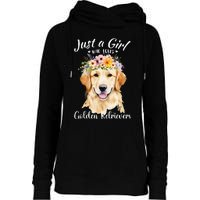 Just A Girl Who Loves Golden Retrievers Girl Who Love Dogs Womens Funnel Neck Pullover Hood