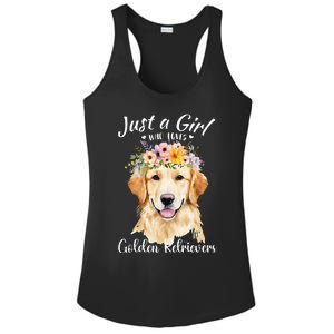 Just A Girl Who Loves Golden Retrievers Girl Who Love Dogs Ladies PosiCharge Competitor Racerback Tank