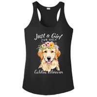 Just A Girl Who Loves Golden Retrievers Girl Who Love Dogs Ladies PosiCharge Competitor Racerback Tank