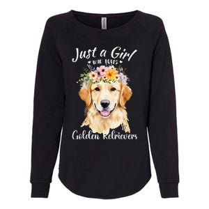 Just A Girl Who Loves Golden Retrievers Girl Who Love Dogs Womens California Wash Sweatshirt