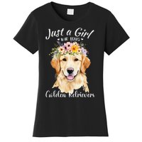 Just A Girl Who Loves Golden Retrievers Girl Who Love Dogs Women's T-Shirt