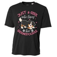 Just A Girl Who Loves Her Bernedoodle Dog Lover Kawaii Cooling Performance Crew T-Shirt