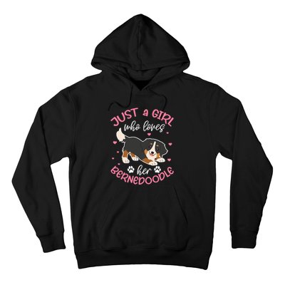 Just A Girl Who Loves Her Bernedoodle Dog Lover Kawaii Hoodie