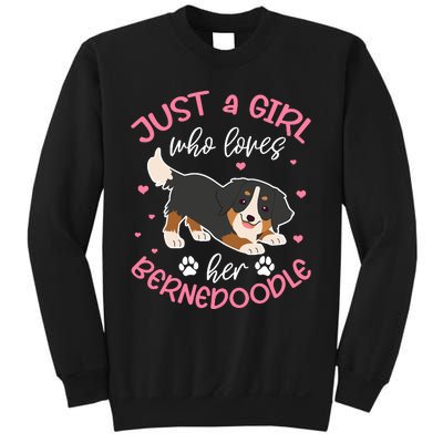 Just A Girl Who Loves Her Bernedoodle Dog Lover Kawaii Sweatshirt