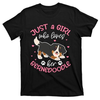 Just A Girl Who Loves Her Bernedoodle Dog Lover Kawaii T-Shirt