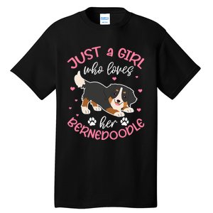 Just A Girl Who Loves Her Bernedoodle Dog Lover Kawaii Tall T-Shirt