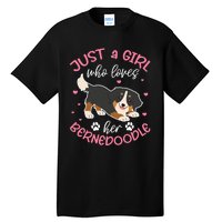 Just A Girl Who Loves Her Bernedoodle Dog Lover Kawaii Tall T-Shirt