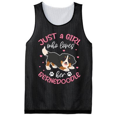 Just A Girl Who Loves Her Bernedoodle Dog Lover Kawaii Mesh Reversible Basketball Jersey Tank