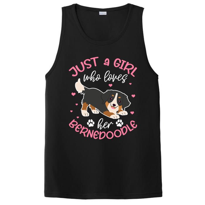 Just A Girl Who Loves Her Bernedoodle Dog Lover Kawaii PosiCharge Competitor Tank