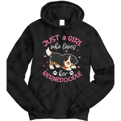 Just A Girl Who Loves Her Bernedoodle Dog Lover Kawaii Tie Dye Hoodie