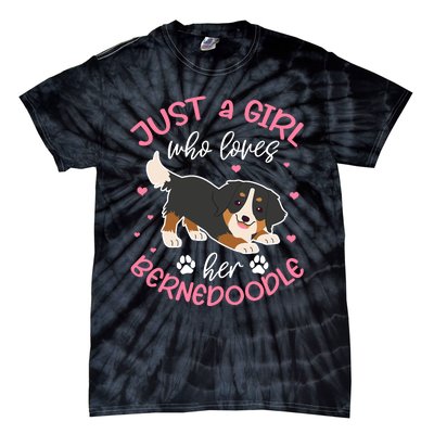 Just A Girl Who Loves Her Bernedoodle Dog Lover Kawaii Tie-Dye T-Shirt