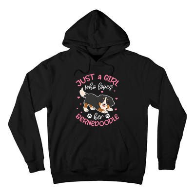 Just A Girl Who Loves Her Bernedoodle Dog Lover Kawaii Tall Hoodie