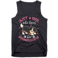 Just A Girl Who Loves Her Bernedoodle Dog Lover Kawaii Tank Top