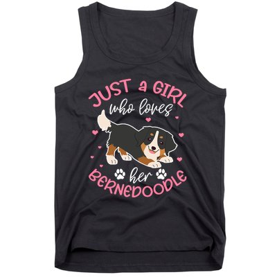 Just A Girl Who Loves Her Bernedoodle Dog Lover Kawaii Tank Top