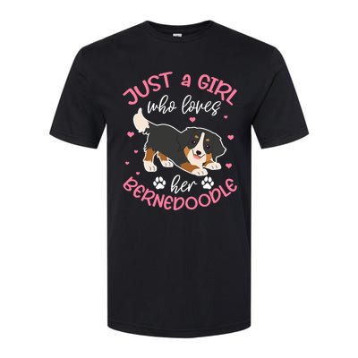 Just A Girl Who Loves Her Bernedoodle Dog Lover Kawaii Softstyle® CVC T-Shirt