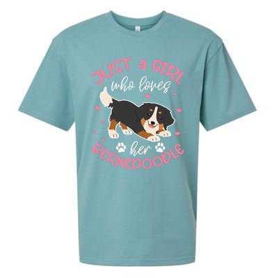 Just A Girl Who Loves Her Bernedoodle Dog Lover Kawaii Sueded Cloud Jersey T-Shirt