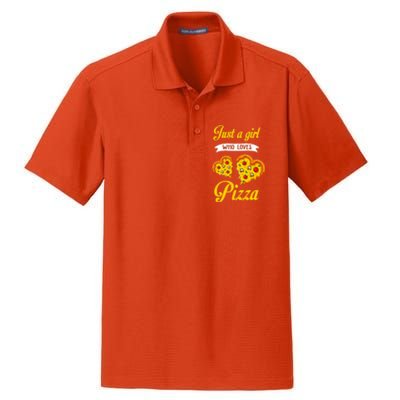 Just A Girl Who Loves Pizza Funny Pizza Lover Girls Wo Dry Zone Grid Polo