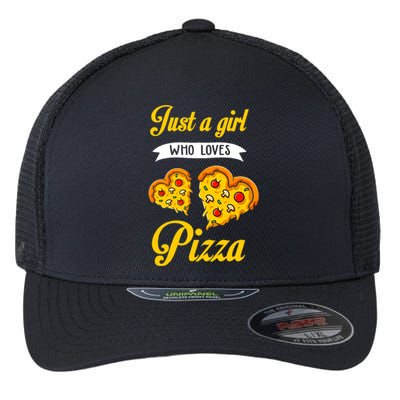 Just A Girl Who Loves Pizza Funny Pizza Lover Girls Wo Flexfit Unipanel Trucker Cap