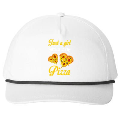 Just A Girl Who Loves Pizza Funny Pizza Lover Girls Wo Snapback Five-Panel Rope Hat