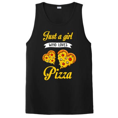 Just A Girl Who Loves Pizza Funny Pizza Lover Girls Wo PosiCharge Competitor Tank