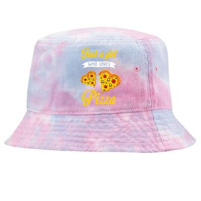 Just A Girl Who Loves Pizza Funny Pizza Lover Girls Wo Tie-Dyed Bucket Hat