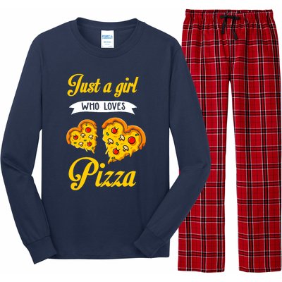 Just A Girl Who Loves Pizza Funny Pizza Lover Girls Wo Long Sleeve Pajama Set