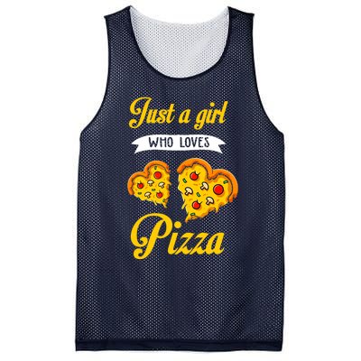 Just A Girl Who Loves Pizza Funny Pizza Lover Girls Wo Mesh Reversible Basketball Jersey Tank