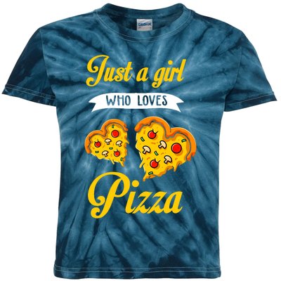 Just A Girl Who Loves Pizza Funny Pizza Lover Girls Wo Kids Tie-Dye T-Shirt