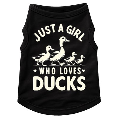 Just A Girl Who Loves Ducks Funny Duck Lover Doggie Tank