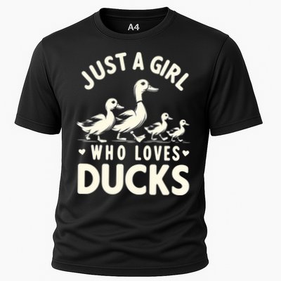 Just A Girl Who Loves Ducks Funny Duck Lover Performance Shirt