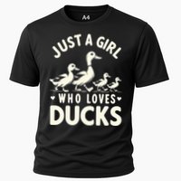 Just A Girl Who Loves Ducks Funny Duck Lover Cooling Performance Crew T-Shirt