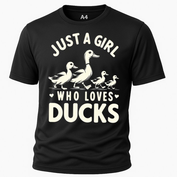 Just A Girl Who Loves Ducks Funny Duck Lover Cooling Performance Crew T-Shirt