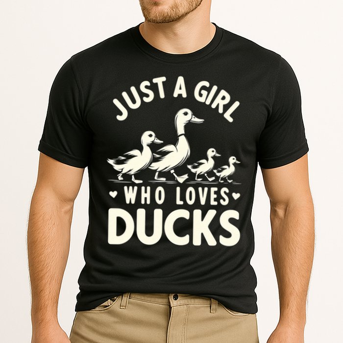 Just A Girl Who Loves Ducks Funny Duck Lover Cooling Performance Crew T-Shirt