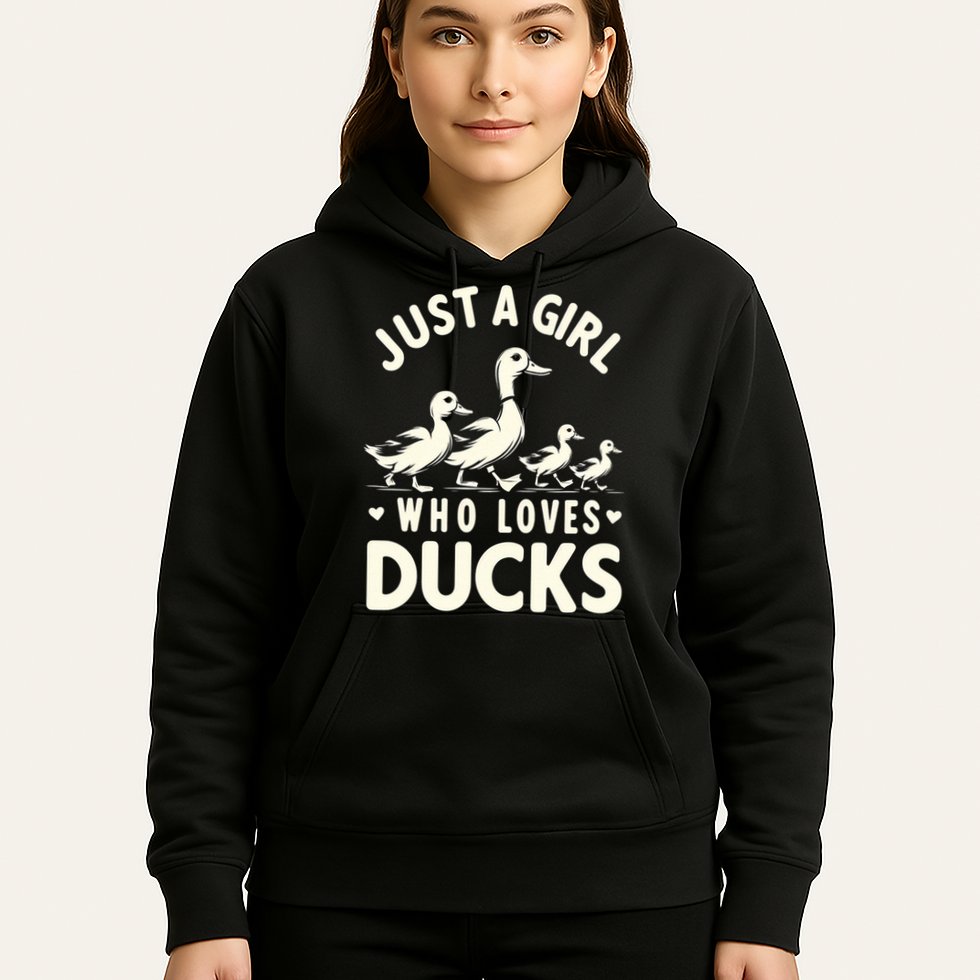 Just A Girl Who Loves Ducks Funny Duck Lover Hoodie