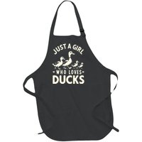 Just A Girl Who Loves Ducks Funny Duck Lover Full-Length Apron With Pockets