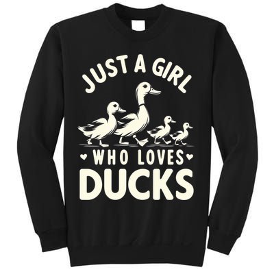 Just A Girl Who Loves Ducks Funny Duck Lover Sweatshirt