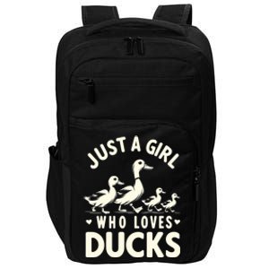 Just A Girl Who Loves Ducks Funny Duck Lover Impact Tech Backpack