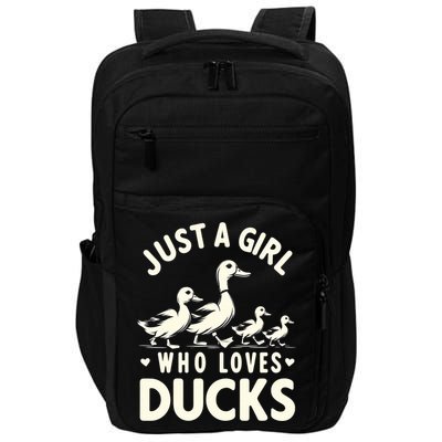 Just A Girl Who Loves Ducks Funny Duck Lover Impact Tech Backpack