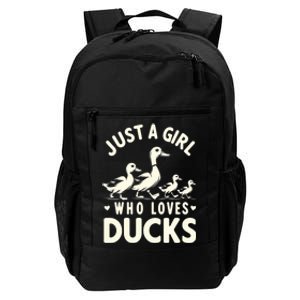 Just A Girl Who Loves Ducks Funny Duck Lover Daily Commute Backpack