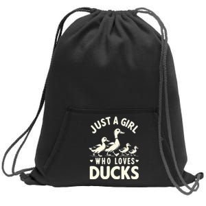 Just A Girl Who Loves Ducks Funny Duck Lover Sweatshirt Cinch Pack Bag