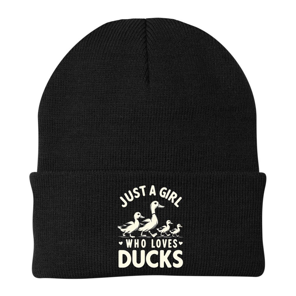 Just A Girl Who Loves Ducks Funny Duck Lover Beanie