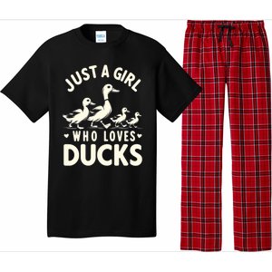 Just A Girl Who Loves Ducks Funny Duck Lover Pajama Set