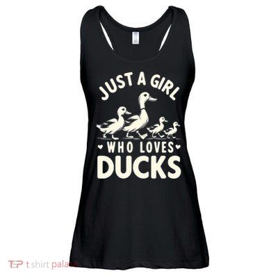 Just A Girl Who Loves Ducks Funny Duck Lover Ladies Essential Flowy Tank