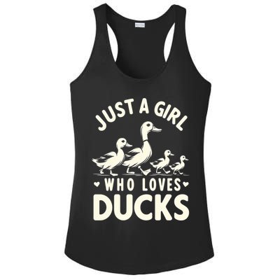 Just A Girl Who Loves Ducks Funny Duck Lover Ladies PosiCharge Competitor Racerback Tank