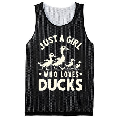 Just A Girl Who Loves Ducks Funny Duck Lover Mesh Reversible Basketball Jersey Tank