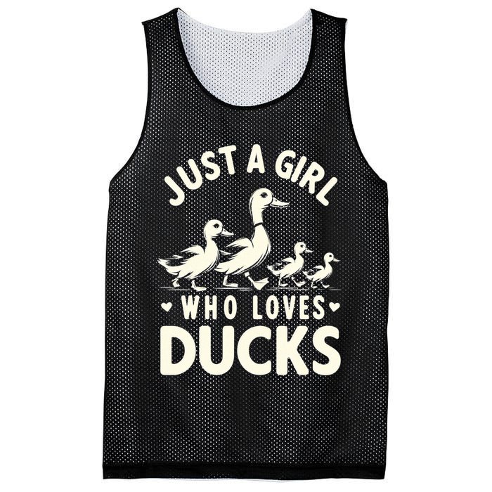 Just A Girl Who Loves Ducks Funny Duck Lover Mesh Reversible Basketball Jersey Tank