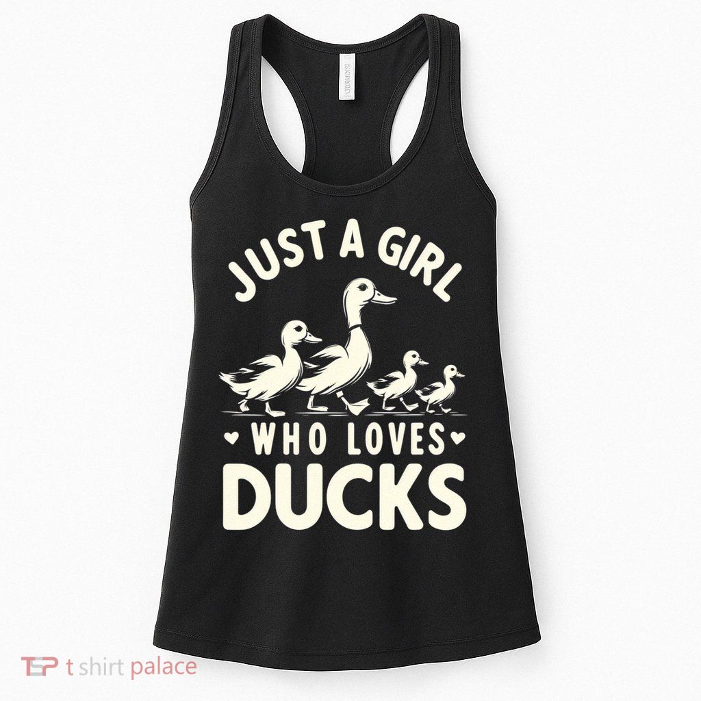Just A Girl Who Loves Ducks Funny Duck Lover Womens Tank Top