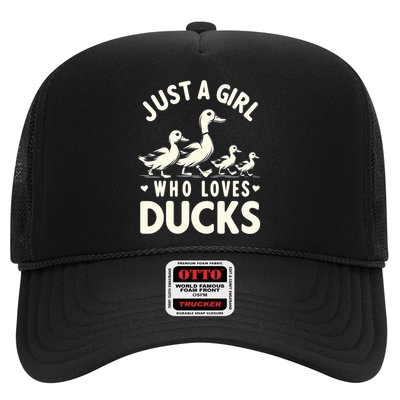 Just A Girl Who Loves Ducks Funny Duck Lover Trucker Hat