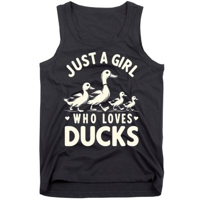 Just A Girl Who Loves Ducks Funny Duck Lover Tank Top