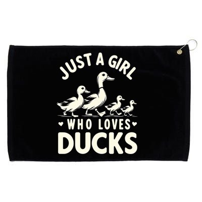 Just A Girl Who Loves Ducks Funny Duck Lover Grommeted Golf Towel